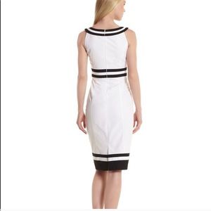 ‼️SALE‼️white and black color block career dress